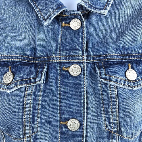 GAP x Disney Girls Denim Trucker Jacket Size XL (12) Mickey Mouse Blue Jean NEW - Picture 5 of 8