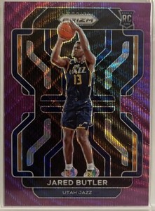 Jared Butler 2021-22 Panini Prizm Purple Wave Prizm Rookie Card #290 Utah Jazz