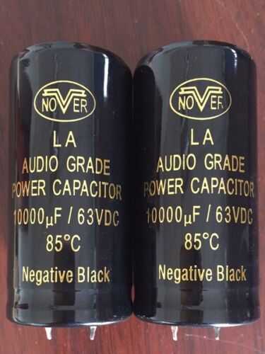 2 piezas 10000UF 63V NOVER Audio Crade Condensador de alimentación Hágalo usted mismo Hi-Fi Estéreo CAP - Imagen 1 de 4