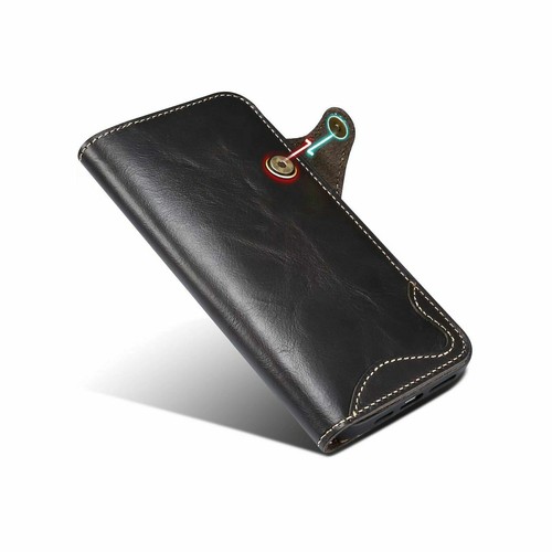 Funda tipo billetera abatible de cuero genuino real para iPhone 13 12 11 Pro Max SE 7 8 - Imagen 14 de 32