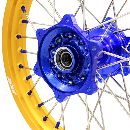 KKE 21/18" Cast Wheels Fit Yamaha YZ125 YZ250 1999-2025 YZ250F YZ450F Gold Rims - Picture 10 of 13