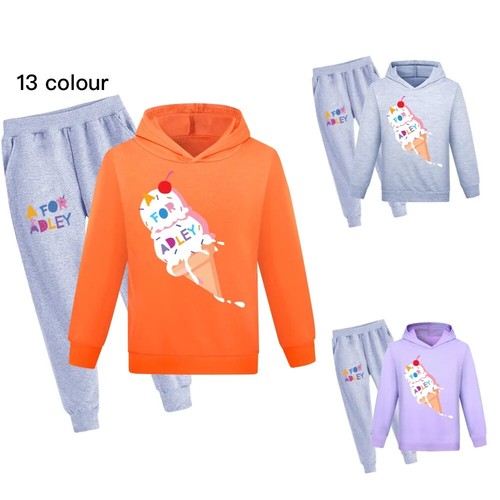 A FOR ADLEY Clothes Kids Pullover Hoodies Pants 2pcs Sets Sportsuit Toddler - Picture 1 of 37