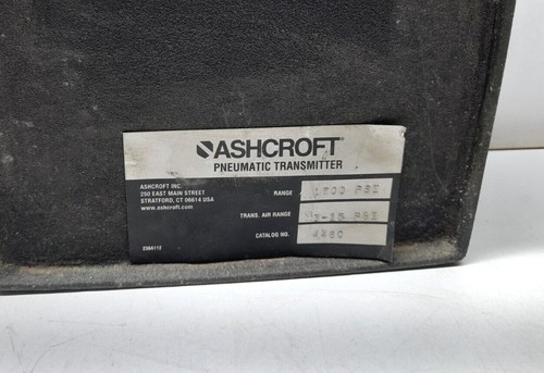 Ashcroft 4480 Pneumatic Pressure Transmitter 1500 PSI Trans. Air Range 3-15 PSI - Picture 4 of 4