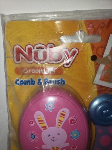 Nuby Baby Grooming Comb & Brush Baby Gift Set ( Pink) Soft Bristles New - Picture 2 of 7