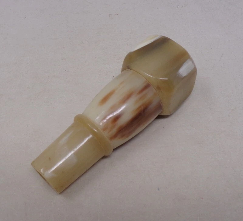 Pommeau ancien ombrelle canne parapluie en corne bovine - ART DECO 1930-40's - Photo 2/4