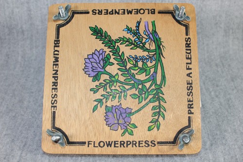 FLOWER PRESS Vintage Wooden European 1970s Crafts Crafting Homemade Cottagecore - Picture 4 of 11