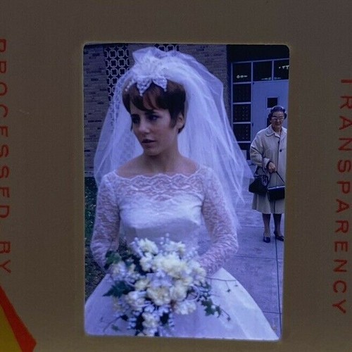 6 Diapositivas De Colección Años 60 35mm Cabello Oscuro Novia Boda Pareja Iglesia Novio San Francisco - Imagen 2 de 10