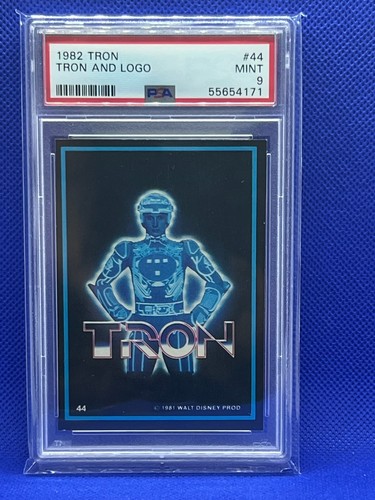 1982 Tron #44 Tron And Logo PSA 9 Mint RARE! ONLY 1 GRADED HIGHER!! Disney