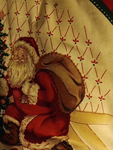 Vintage 2x Hand Made Quilted Christmas Decorative Throw Pillows 16 x 16 Inches - Picture 7 of 8
