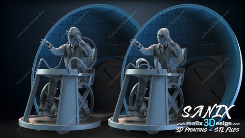 Stampato in 3D - Resina - Professor X - XMan - Malix3Design - scala 1/10 - Foto 5 di 8
