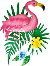 Flamingo Metal Wall Art Hanging Decor for Indoor Outdoor Garden Pool Sculpture