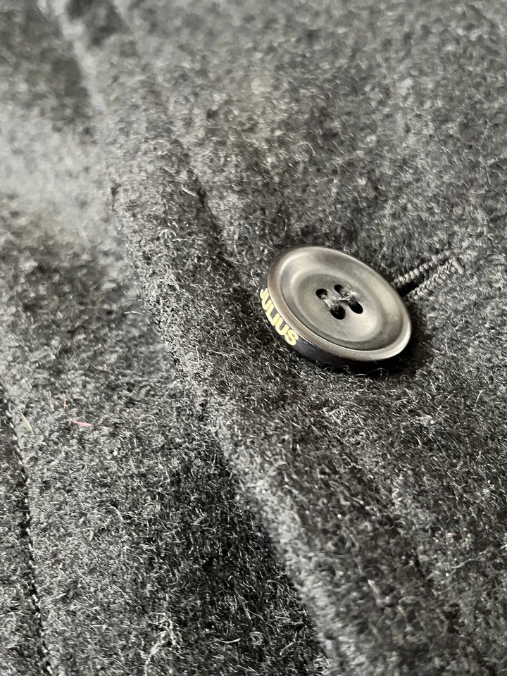 Julius _7 Aymmetrical Boucle Mohair Cashmere Wrap Coat Jacket AW2013-14 Size 2 M - Image 4 of 4