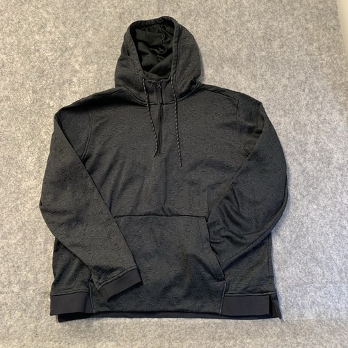 Under Armour 1/4 Zip Pullover Kapuze Herren XL schwarz grau gestreift