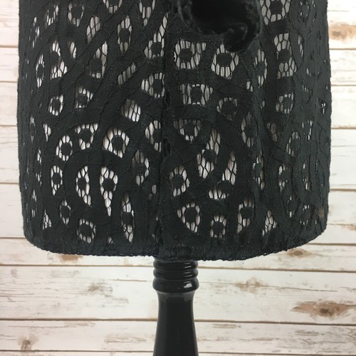 Ann Taylor Loft Spitzentop Damen SM schwarz 3/4 Arm Baumwoll-Nylon-Mischung Pullover - Bild 4 von 12