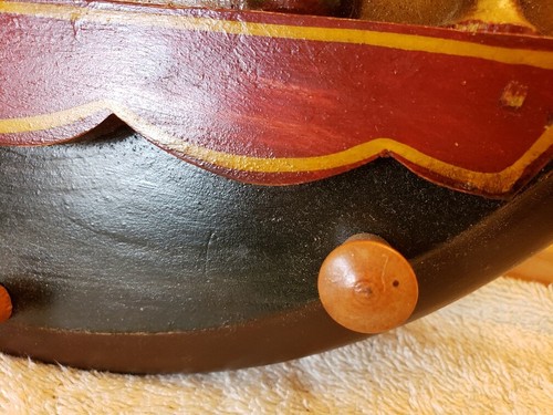 Runde 3D Holz Wandrelief 3 Aufhänger Haken Koch gutes Essen edler Wein 13 x 13 x 1" - Bild 7 von 11