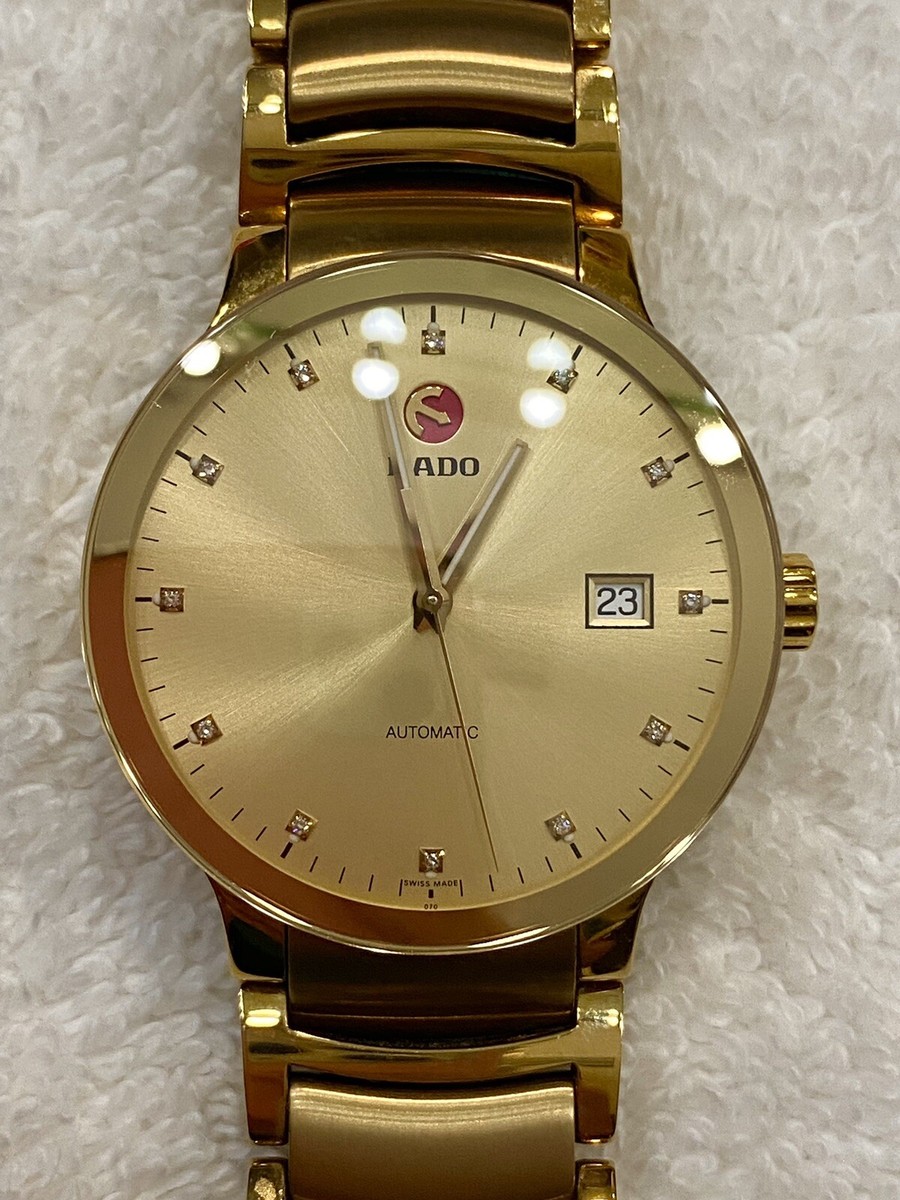 Rado Men's R30279703Centrix Diamond Gold-Tone Stainless