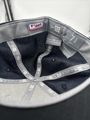 New Era 59Fifty Mens Cap New York Yankees Diamond Era Navy Blue Fitted Hat - Picture 4 of 8