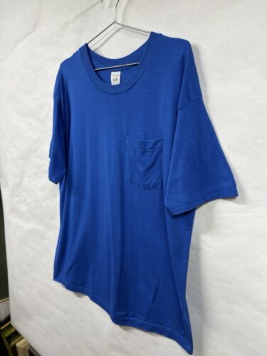 Camiseta Vintage Fruit Of The Loom Mezcla Dorada Bolsillo Azul XXL Blanco Suave - Imagen 3 de 12