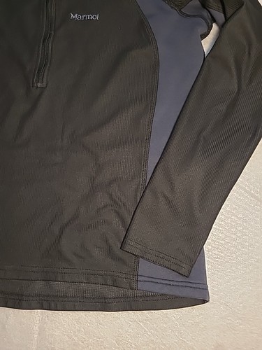 Marmot Windstopper N25 Womens Jacket Large Black Grey 1/2 Zip Pullover - Picture 2 of 15