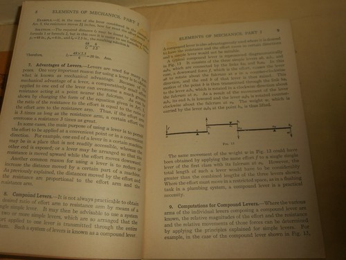 ICS ELEMENTS OF MECHANICS Parts 1 &2 International Correspondence Schools 1944 - Picture 21 of 24