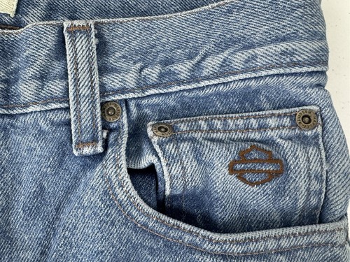 Harley Davidson Jeans Mens 30x32 (Actual 30x31) Straight Motorcycle Blue - Picture 4 of 15
