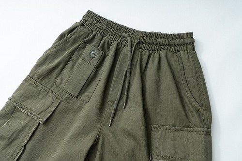 Sommer Herren Distressed Shorts halbe Hose Taschen Cargo Mode locker Sport - Bild 6 von 11