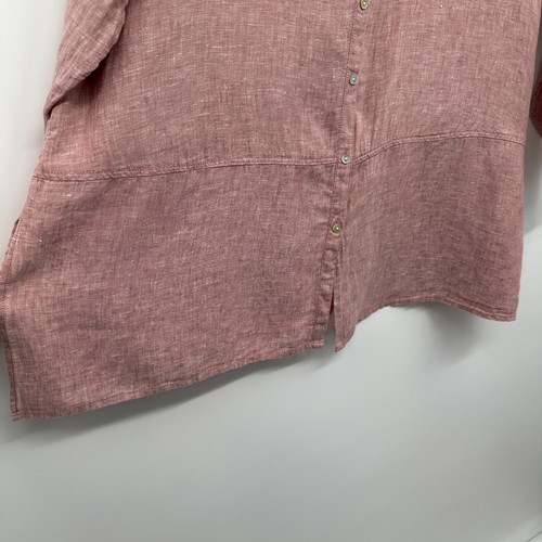 Tahari Tunic Top Shirt 2X Boho 100% Linen Beachy Coastal Lagenlook Quiet Luxury - Picture 6 of 14