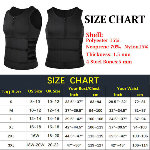 Canotta uomo sauna sudore gilet perdita peso modellante allenamento camicia corsetto neoprene - Foto 18 di 40