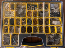 Huge Lot Of Jewelry Making Supplies w/Stanley Organizer Box Beads Charms 9 Lbs