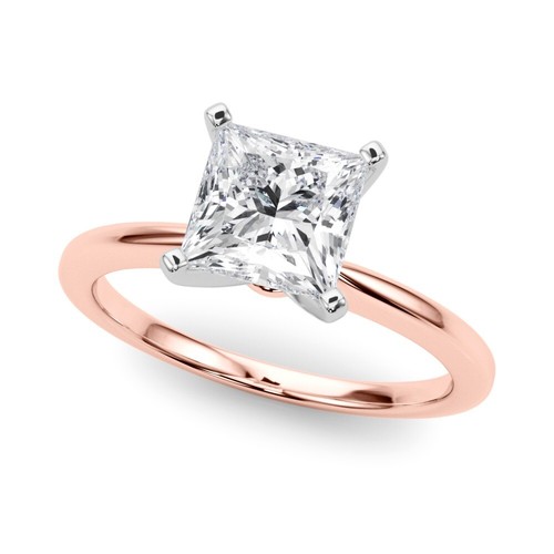 IGI Certified 2CT D/VS Princess Cut Lab Grown Diamond Solitaire Engagement Ring - Picture 5 of 42