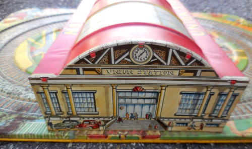 Lata litográfica Union Station By Mar Toy Company vintage de los años 50, solo construcción #R - Imagen 10 de 20