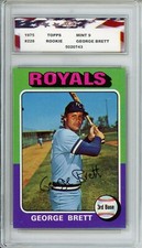 1975 Topps #228 George Brett Rookie Card AGC 9 Mint Kansas City Royals