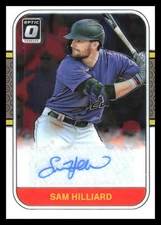 2021 Donruss Optic Sam Hilliard #RD87-SH 1987 Retro  Auto Rockies 1J
