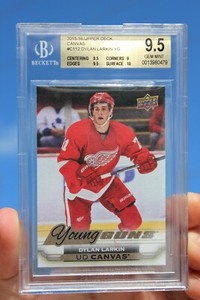 2015-16 Dylan Larkin UD YG Young Guns Canvas #C112 BGS 9.5 Gem Mint Rookie RC