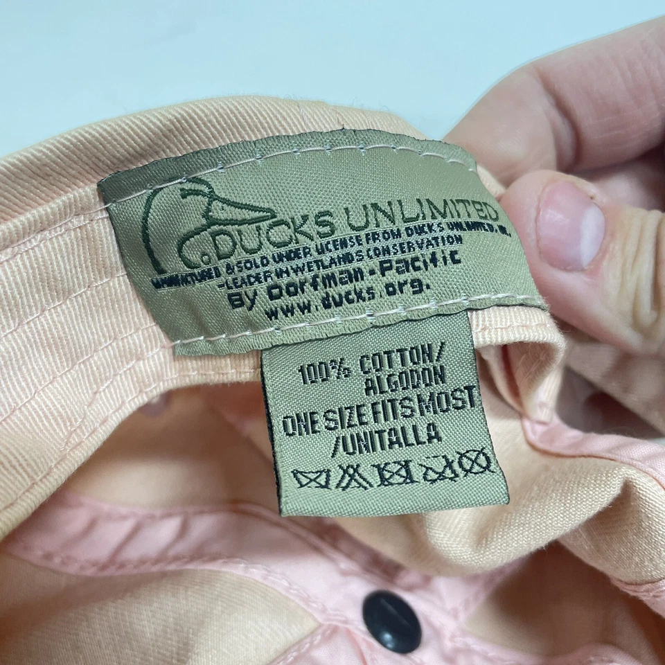 Boné feminino Pink Ducks Unlimited perfil baixo não estruturado novo com etiquetas - Imagem 4 de 4