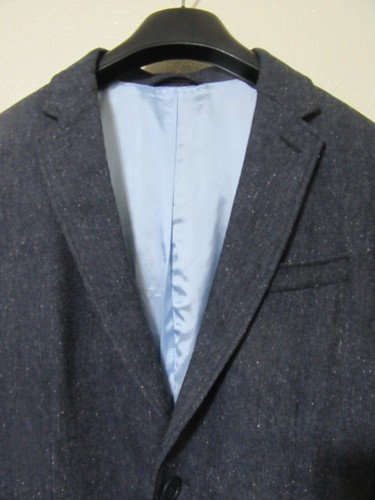 GANT Blue Herringbone Suede Elbow Patch Sport Blazer - Size 36 NWT - Picture 3 of 15