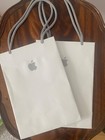 Apple  2x Gift Shopping Small Bag Grey Straps Empty