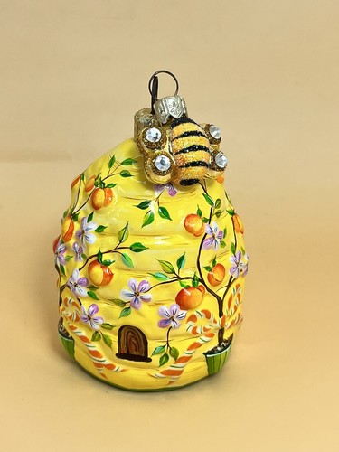 PATRICIA BREEN Beeskep for Lucy'Christmas ORNAMENT Bee Hive Flowers Spring 2007 - Picture 4 of 15