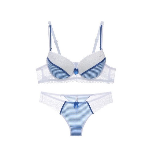 Women's Comfortable Push Up Embroidery Lace Bra and Panty Set Plus Size 34-44 - Picture 24 of 39