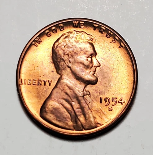 1954 S LINCOLN WHEAT PENNY UNC #C8258