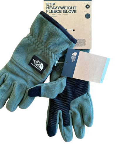 THE NORTH FACE Etip Heavyweight Fleece Gloves Thyme Men's Medium NF0A7RJ NWT - Picture 3 of 5