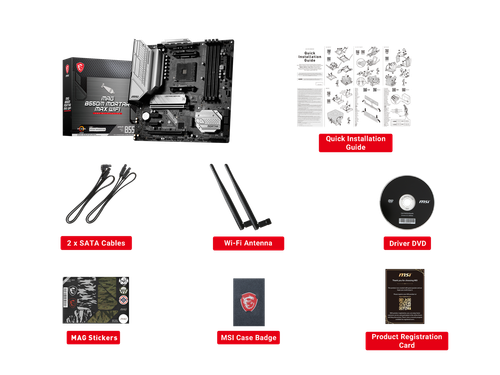 MSI MAG B550M MORTAR MAX WIFI DDR4 AM4 AMD B550 SATA 6Gb/s Micro-ATX Wi-Fi 6E 2. - Afbeelding 5 van 6