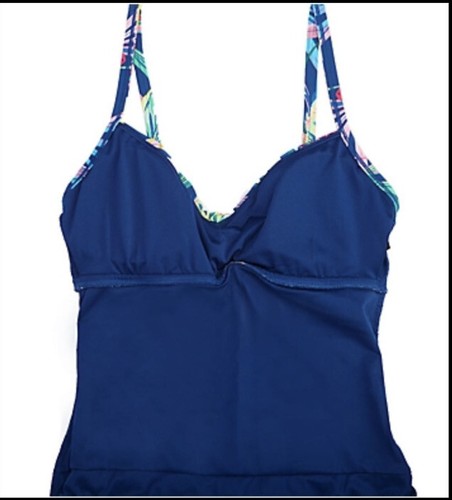 Bleu Rod Beattie It's A Jungle Out There Draped One Piece Swimsuit Size 14 Blue - Picture 11 of 12