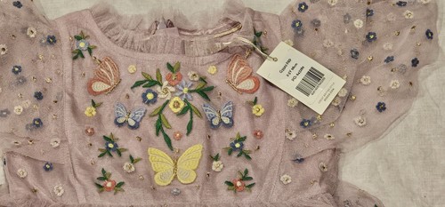 Mini Boden Easter Tulle Embroidered Party Dress Festive Pink NWT New 2-3 - Picture 7 of 12