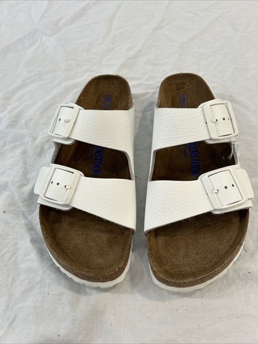 Birkenstock Arizona Birko-Flor Sandale, Weiß, Größe 40 EU 9-9,5 US - Bild 2 von 12