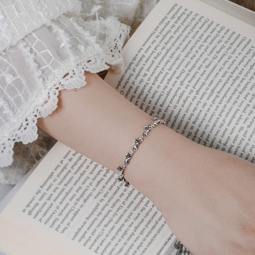 Adorable Brazalete de Plata Eslabón de Cadena de Cachorros Perros Amantes de Mascotas Animales - Imagen 4 de 4