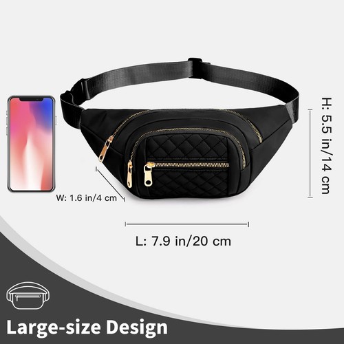 Fanny Pack Belt waist Bag for Women Cross body Sling Shoulder Travel Sport Pouch - Picture 2 of 14