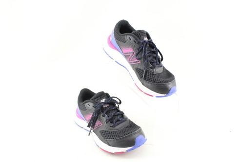 New Balance Kid's 680 V6 Lace-up Running Shoe Black/Magenta Pop/Aura Size 13.5 M - Afbeelding 1 van 8