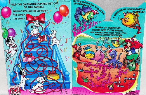 McDonalds 1994 Muppets 101 Dalmatians The Little Mermaid Happy Birthday Meal Box - Imagen 4 de 4