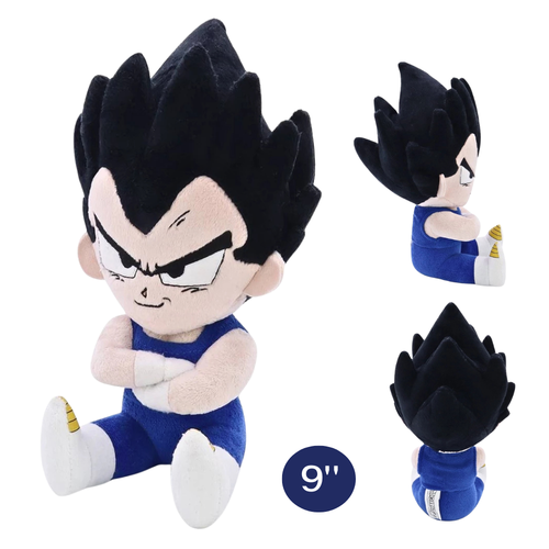 Auténtico muñeco de peluche Vegeta Dragon Ball Z juguete de almohada de animación Toei de 9" - Imagen 1 de 6